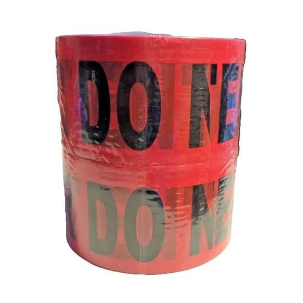 Halloween Decorations - Red Danger Do Not Enter Tape 3"x1000 Ft. Roll x 2 rolls - Picture 2 of 9